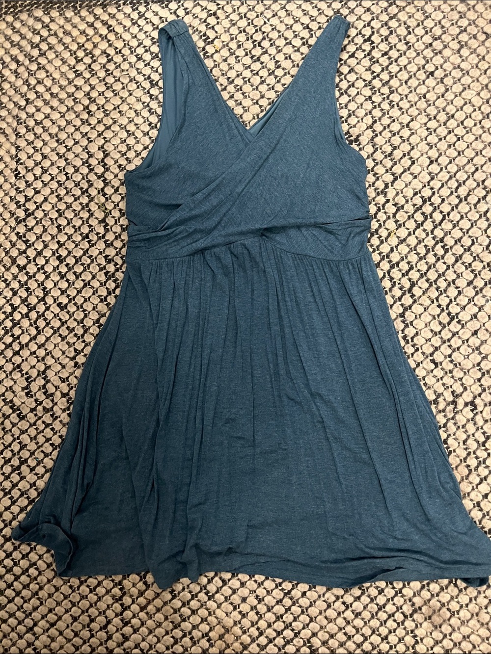 Sleeveless Wrap Waist Style Empire Waist Dress - Teal